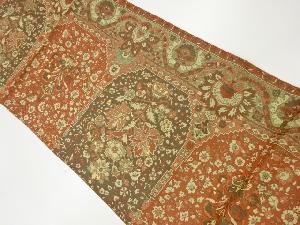 変わり草花づくし模様織出し名古屋帯